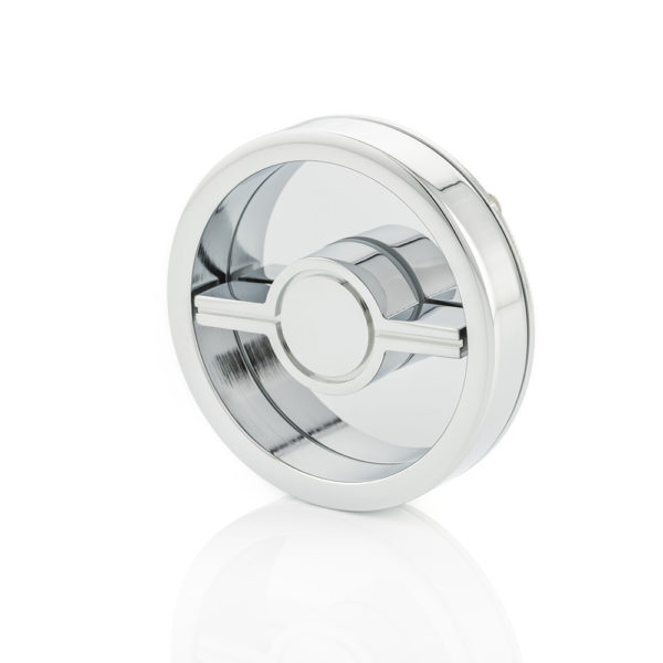 KH Dot solid brass recessed pull with privacy turn/release