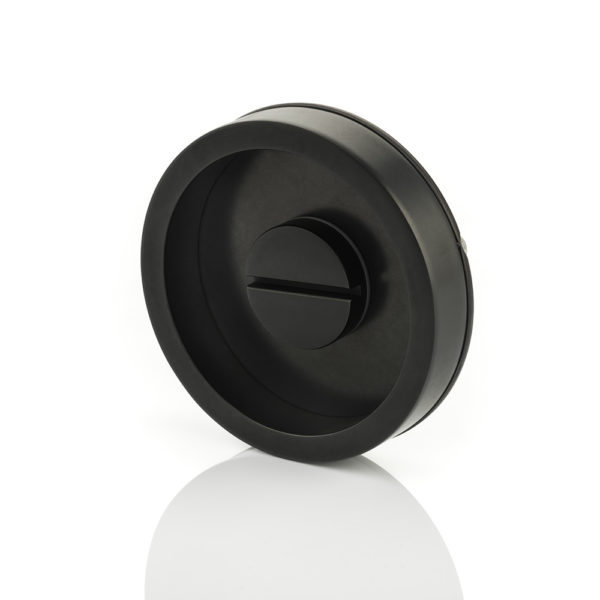 KH Dot solid brass recessed pull with privacy turn/release