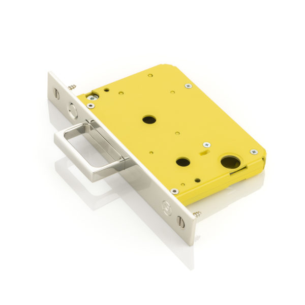 Yellow pull pocket sliding door end pull