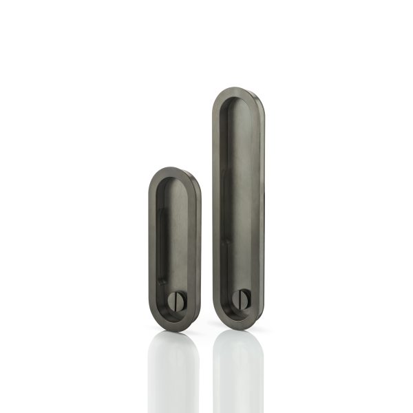 Maurice oval recessed pull with privacy turn/release
