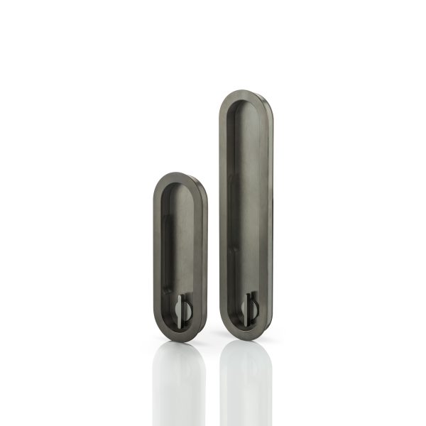 Maurice oval recessed pull with privacy turn/release