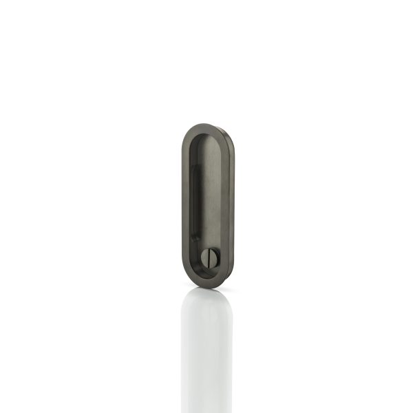 Maurice oval recessed pull with privacy turn/release