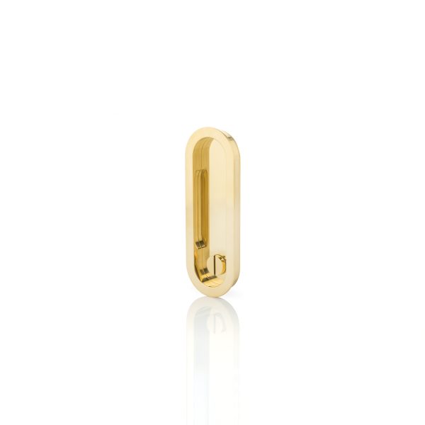 Maurice oval recessed pull with privacy turn/release