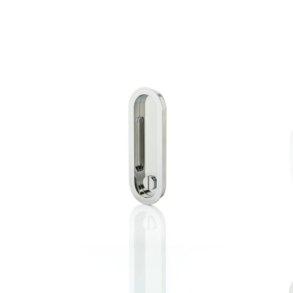 Maurice oval recessed pull with privacy turn/release