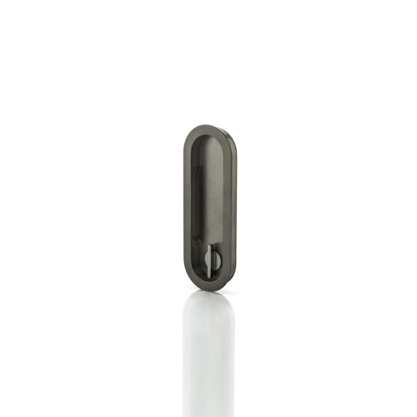 Maurice oval recessed pull with privacy turn/release