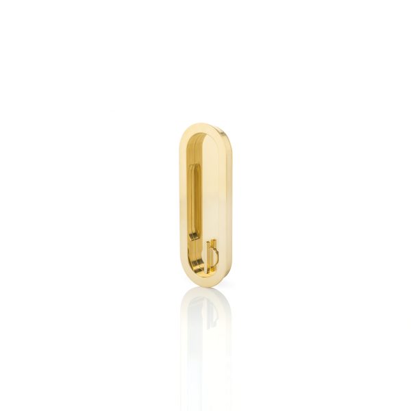 Maurice oval recessed pull with privacy turn/release