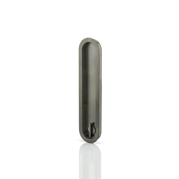 Maurice oval recessed pull with privacy turn/release