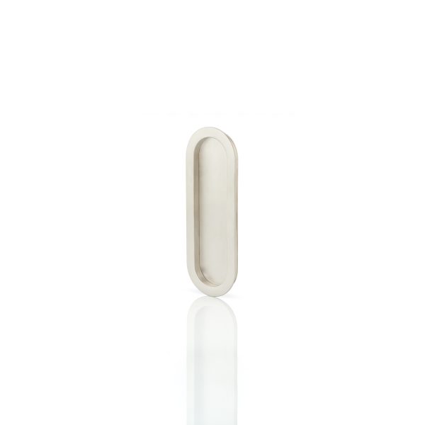 Maurice low profile oval recessed pull