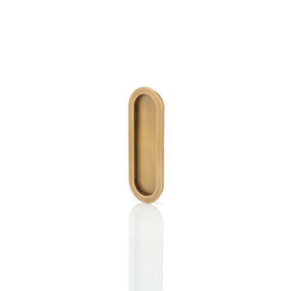 Maurice low profile oval recessed pull
