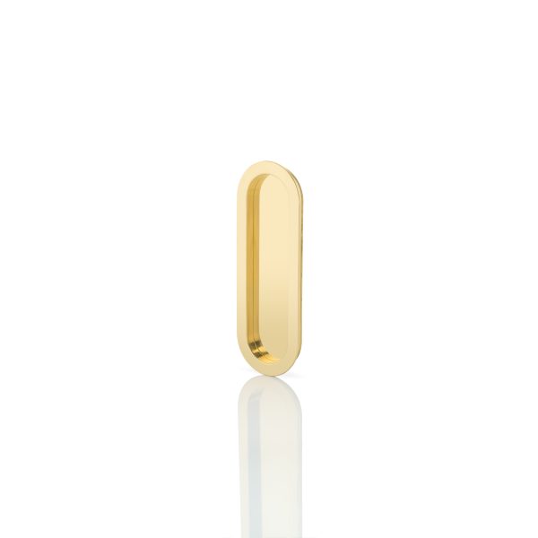 Maurice low profile oval recessed pull
