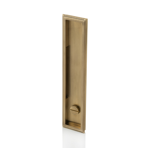 Darlington solid brass recessed pull with privacy turn/release