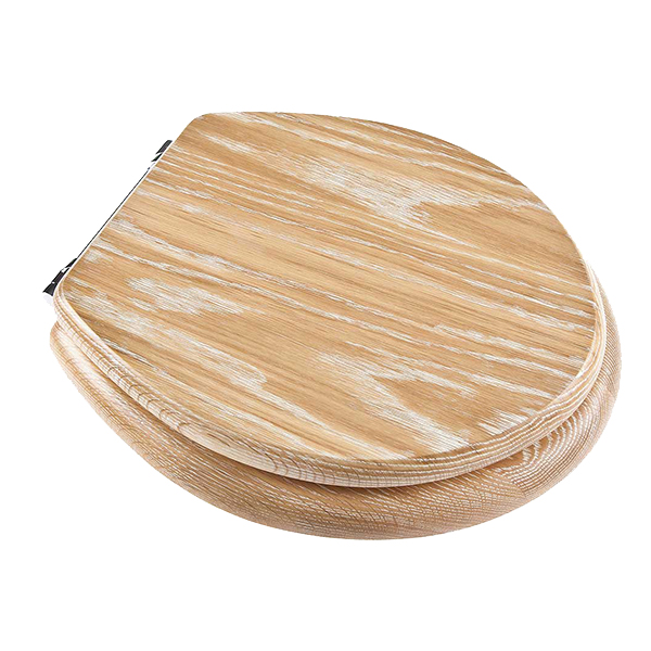 Timber Toilet seat in Limed Oak The English Tapware Company
