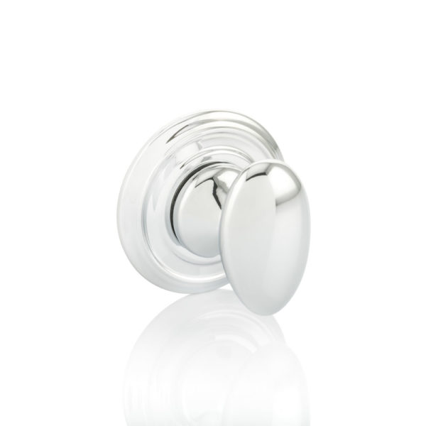 Oval thumb turn with ornate rose