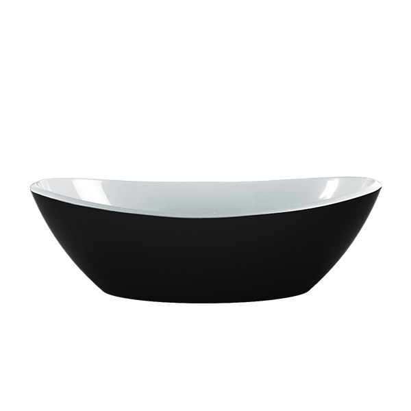 Amalfi 55 Countertop Basin White Interior & Black Exterior