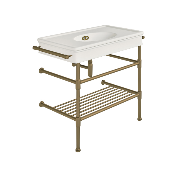 Lonsdale 860mm large basin with rail mount holes on basin stand