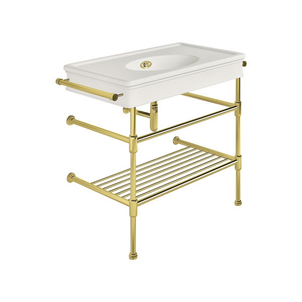 Lonsdale 860mm large basin with rail mount holes on basin stand