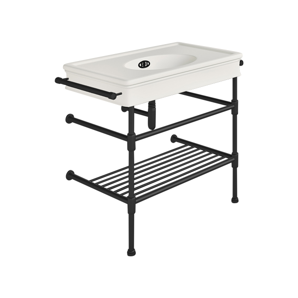 Lonsdale 860mm large basin with rail mount holes on basin stand
