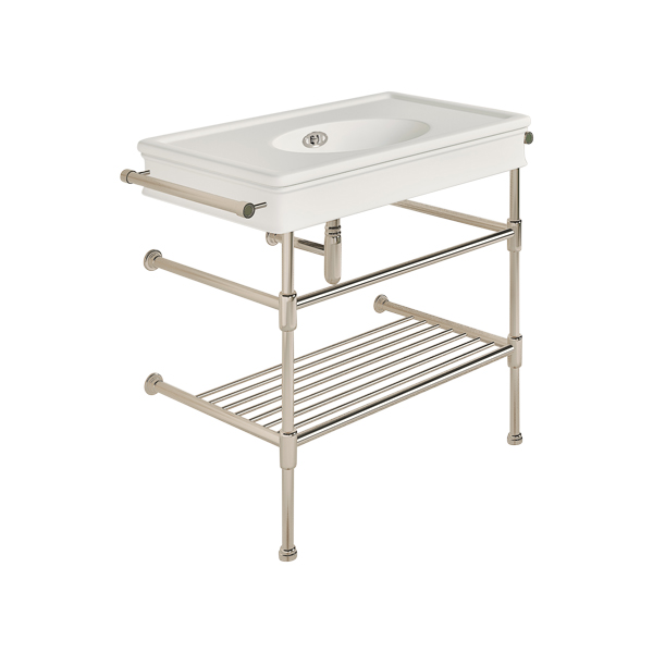 Lonsdale 860mm large basin with rail mount holes on basin stand