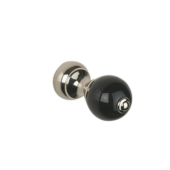 Lonsdale small hook with porcelain ball tip, black or white