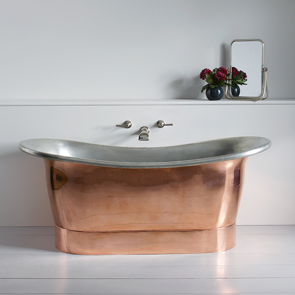 Martha bath - tinned interior & copper exterior