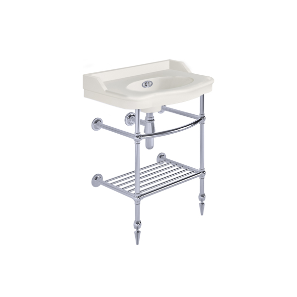 Paris 650mm basin on basin stand. Zero, one or three tap holes.