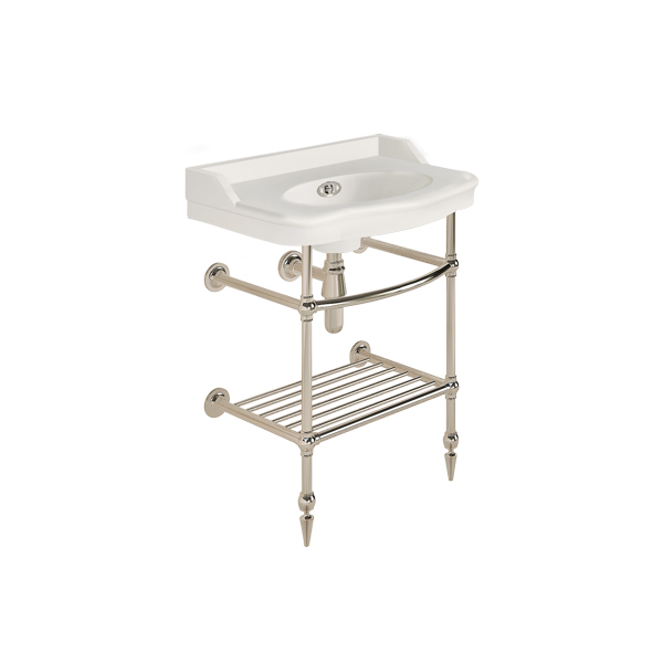 Paris 650mm basin on basin stand. Zero, one or three tap holes.