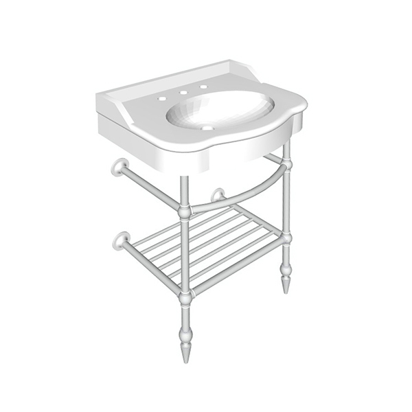 Paris 650mm basin on basin stand. Zero, one or three tap holes.