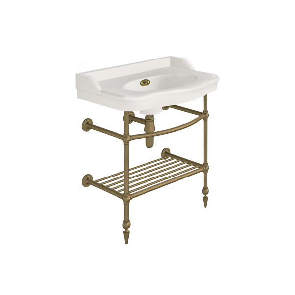 Paris 760mm basin on basin stand. Zero, one or three tap holes.
