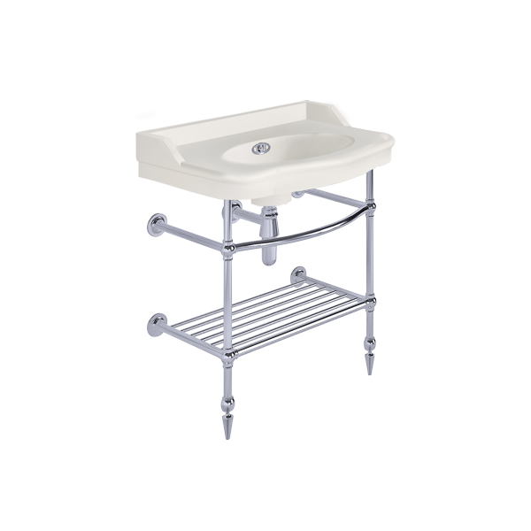 Paris 760mm basin on basin stand. Zero, one or three tap holes.