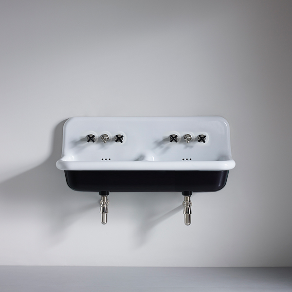 Rockwell double wall hung basin 1200mm in Black