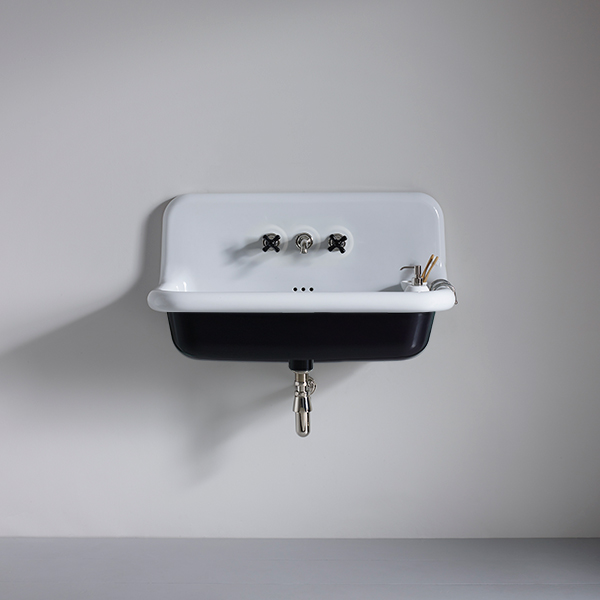 Rockwell large wall hung basin 900mm in Black