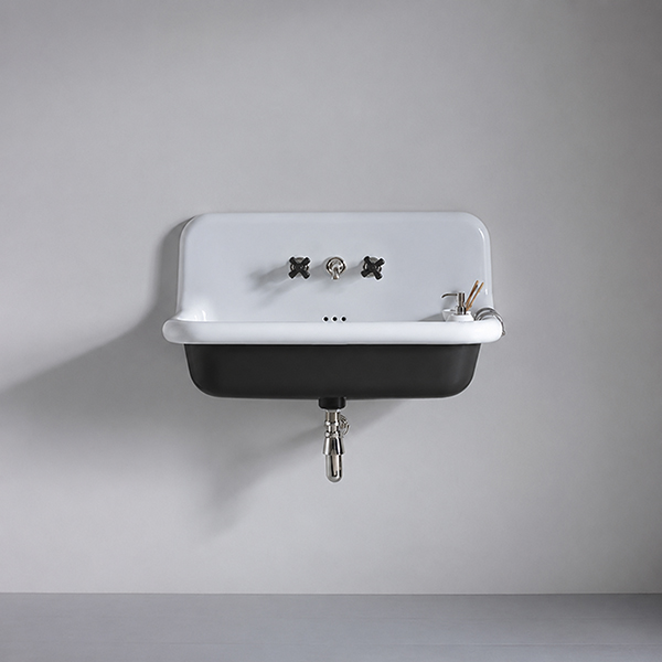 Rockwell large wall hung basin 900mm in Graphite