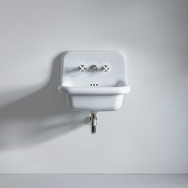 Rockwell medium wall hung basin 600mm in White