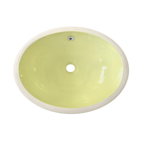 Rockwell oval undermount basin 450 x 320mm in Sherbet Yellow