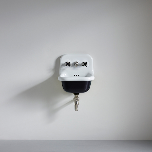 Rockwell small wall hung basin 420mm in Black