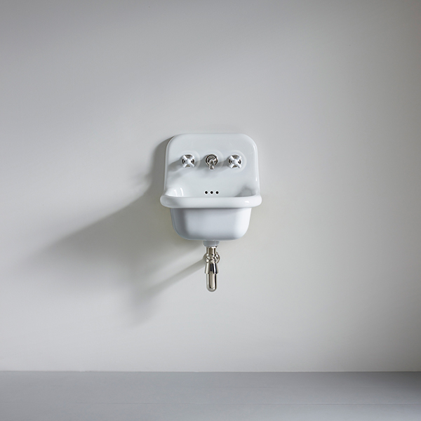Rockwell small wall hung basin 420mm in White