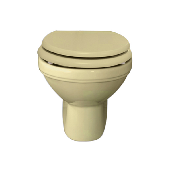Rockwell wall hung toilet pan in Sherbet Yellow