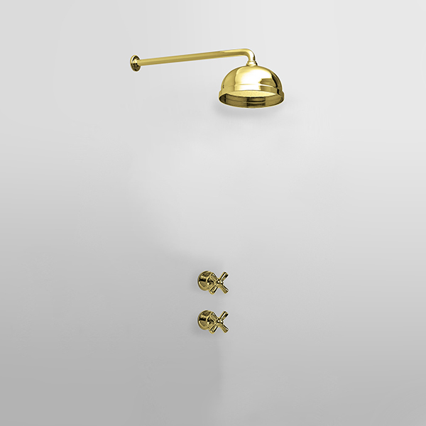 ROCKWELL - Shower layout - wall arm, rose & xheads