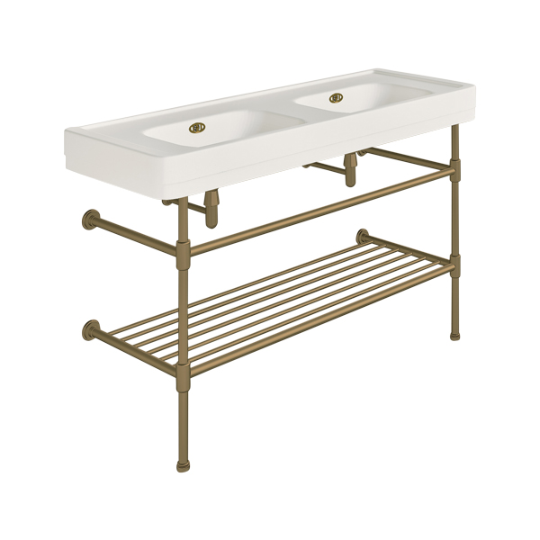 Soho 1300mm double basin on basin stand