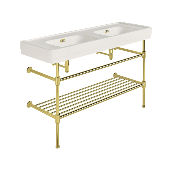 Soho 1300mm double basin on basin stand