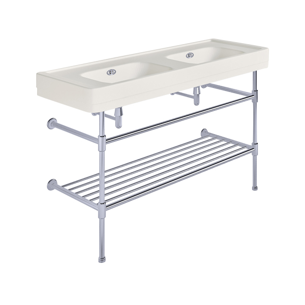 Soho 1300mm double basin on basin stand