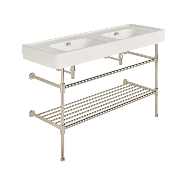Soho 1300mm double basin on basin stand