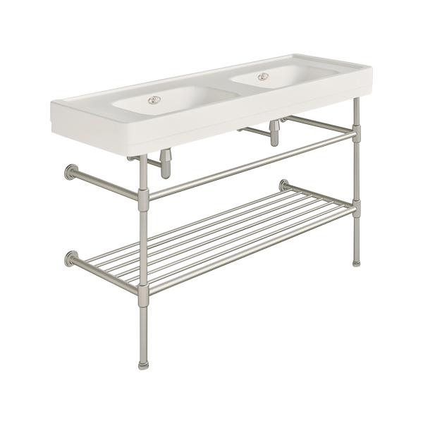 Soho 1300mm double basin on basin stand