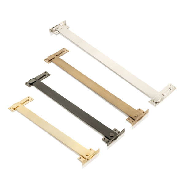 Solid brass window shutter bar